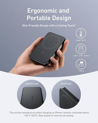 Anker MagGo Power Bank, Ultra-Slim 10,000mAh Magnetic Portable Charger, Qi2 Certified 15W Ultra-Fast MagSafe-Compatible Battery Pack, PD 30W, Ergonomic Design, For iPhone 16/15/14/13/12 Series Only